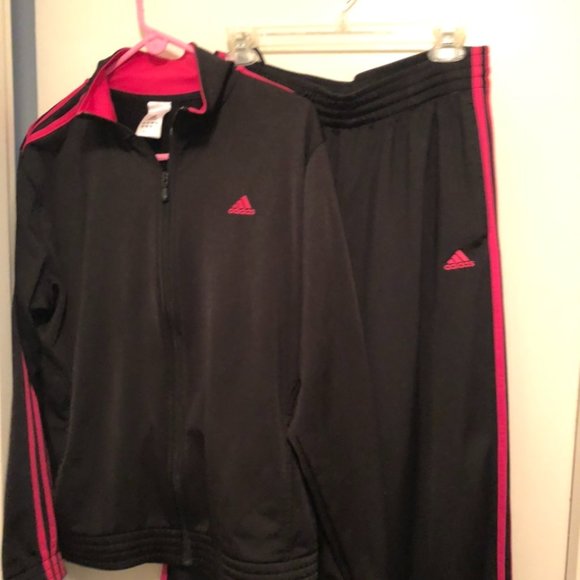 COPY - Adidas Black and Pink Sweatsuit Set - Picture 2 of 3